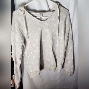 Alternative Light Gray Star Hoodie Size Medium